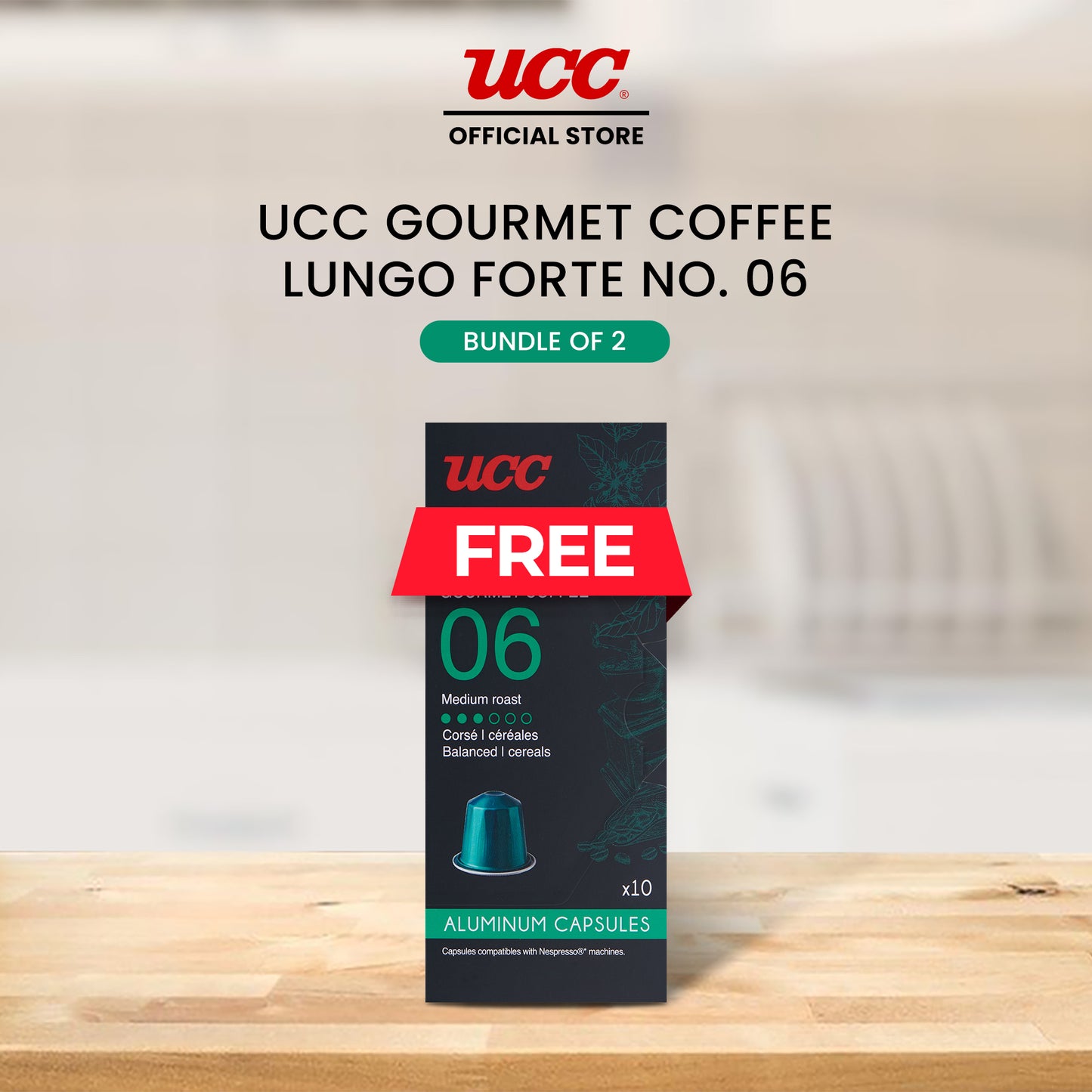UCC Gourmet Coffee Capsule Lungo Forte No. 06 Buy 1 Get 1 Free