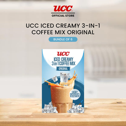 UCC Iced Creamy 3-in-1 Coffee Mix 25g x 10 (Bundle of 5) Plus 1 FREE