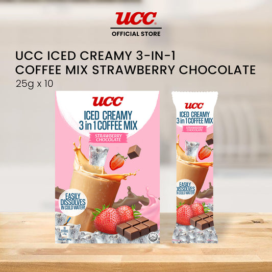 UCC Iced Creamy Fruity Strawberry Chocolate 3-in-1 Coffee Mix