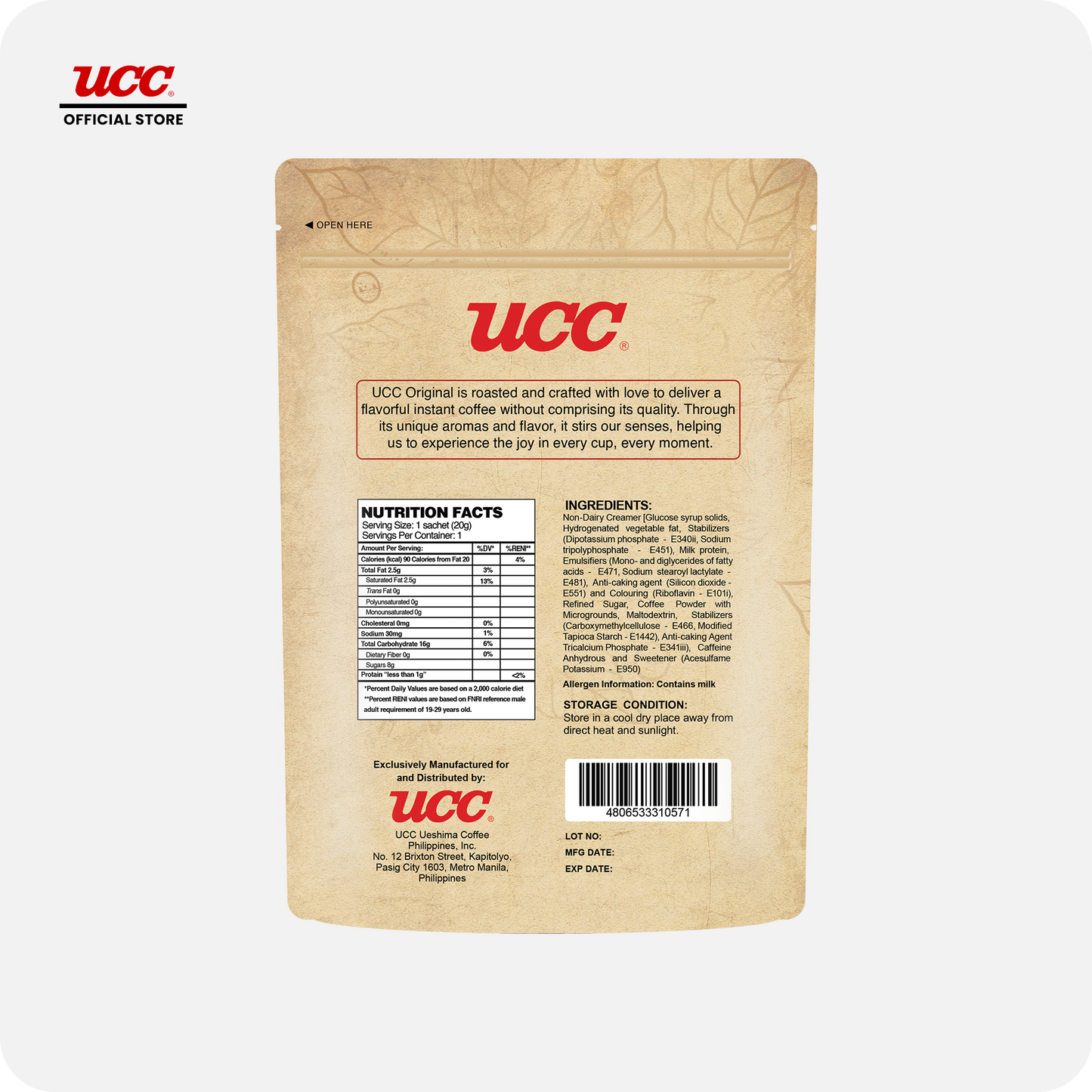 UCC Original Instant Coffee 100g