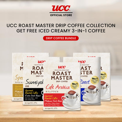 UCC Roast Master Drip Coffee Collection with Free Iced Creamy 3-in-1 Coffee Mix