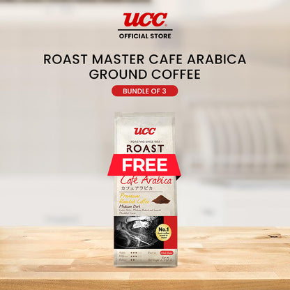 UCC Roast Master Café Arabica Ground Coffee 250g Buy 2, Get 1 Free