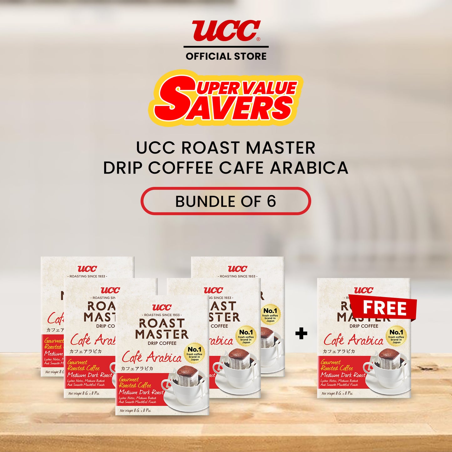 UCC Roast Master Drip Coffee Café Arabica 8g Buy 5, Get 1 FREE