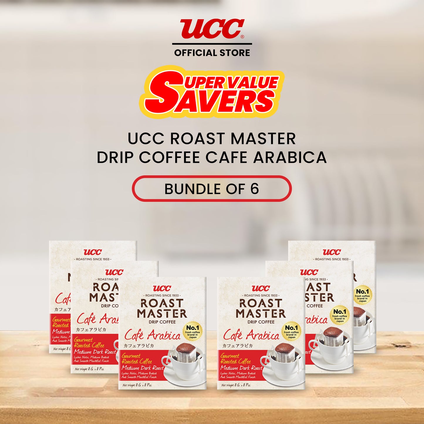UCC Roast Master Drip Coffee Café Arabica 8g Buy 5, Get 1 FREE