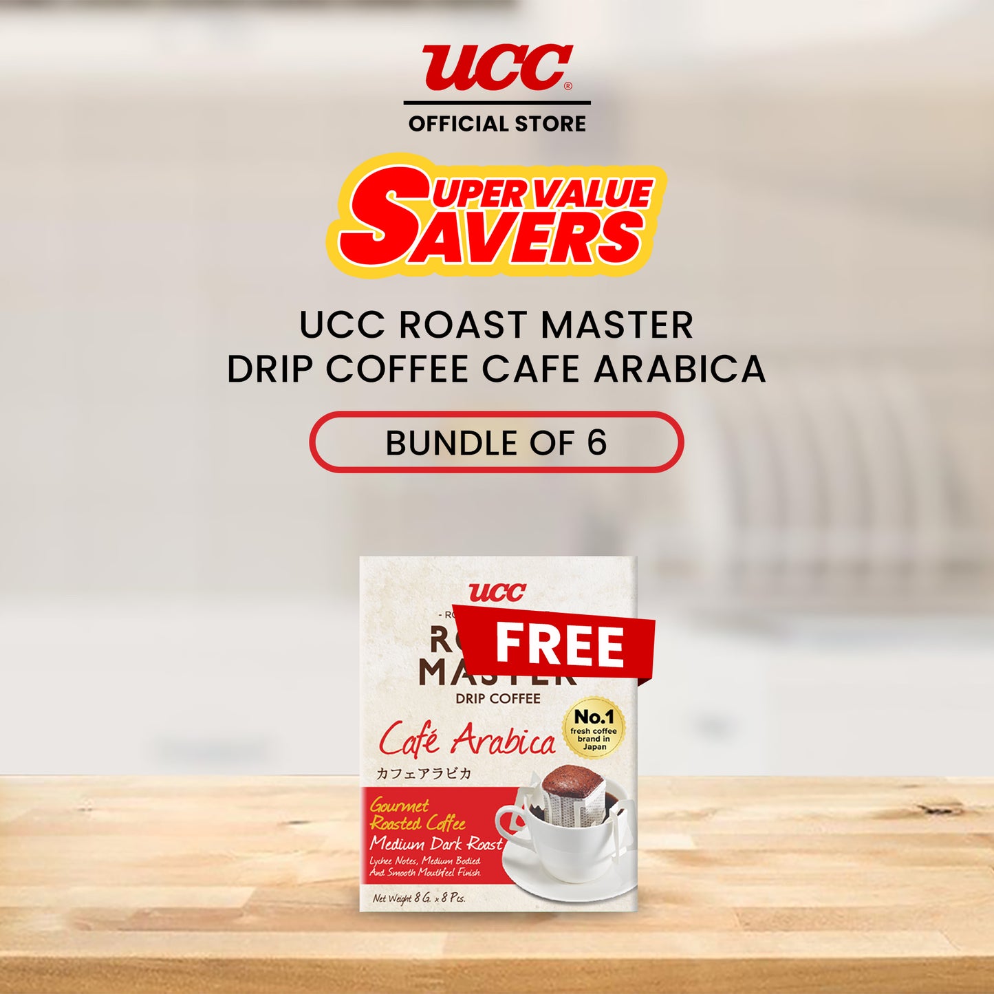UCC Roast Master Drip Coffee Café Arabica 8g Buy 5, Get 1 FREE