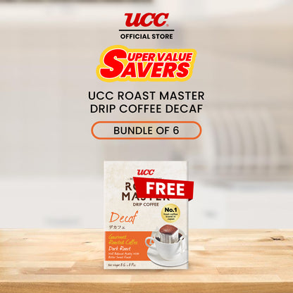 UCC Roast Master Drip Coffee Decaf 8g Buy 5, Get 1 FREE