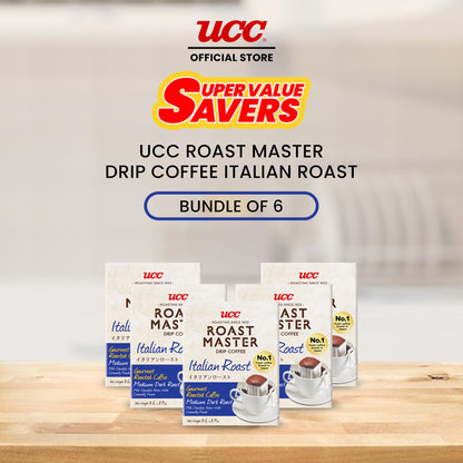 UCC Roast Master Drip Coffee Italian Roast 8g Buy 5, Get 1 FREE