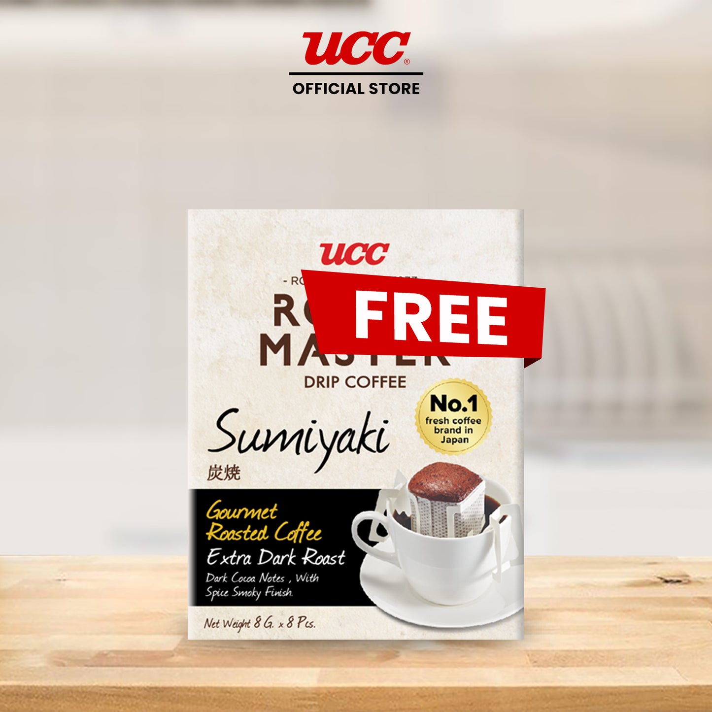 UCC Roast Master Drip Coffee Sumiyaki 8g Buy 5, Get 1 FREE