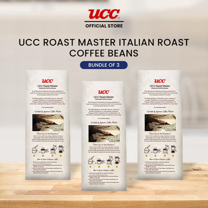 UCC Roast Master Italian Roast Coffee Beans 250g Buy 2, Get 3rd at 20% Off (Bundle of 3)