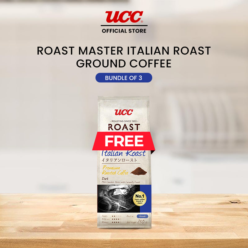 UCC Roast Master Italian Roast Ground Coffee 250g Buy 2, Get 1 Free