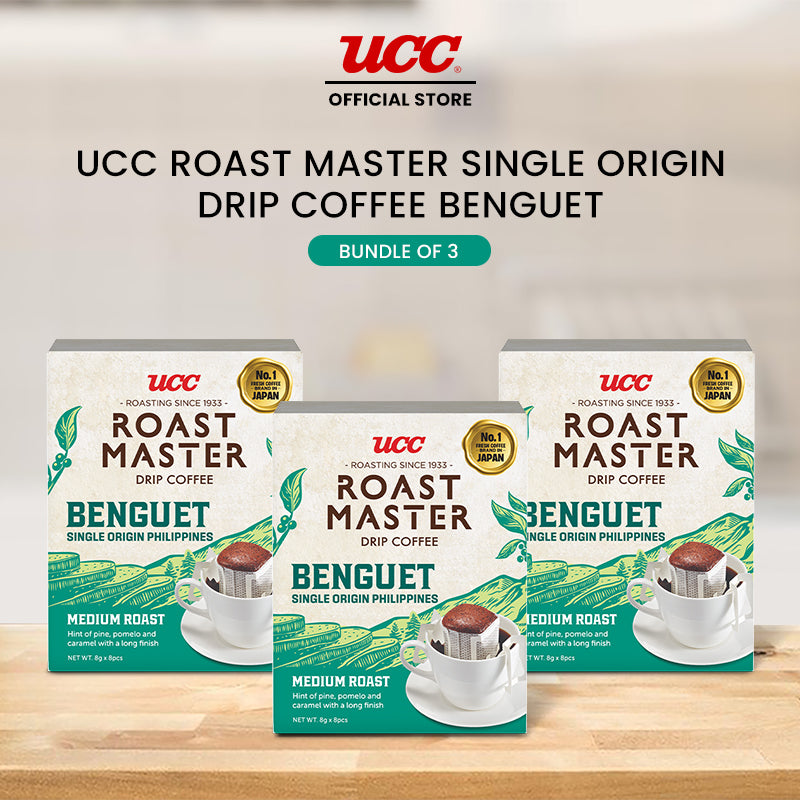 UCC Roast Master Single Origin Drip Coffee Benguet 8g (Bundle of 3)