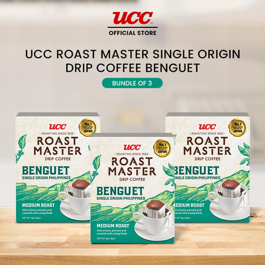 UCC Roast Master Single Origin Drip Coffee Benguet 8g (Bundle of 3)