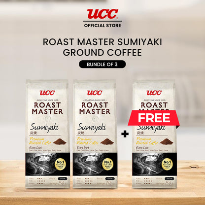 UCC Roast Master Sumiyaki Ground Coffee 250g Buy 2, Get 1 Free