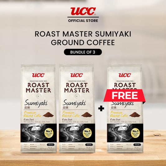 UCC Roast Master Sumiyaki Ground Coffee 250g Buy 2, Get 1 Free