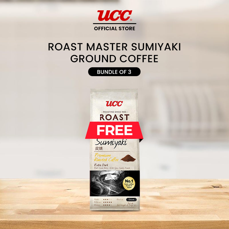 UCC Roast Master Sumiyaki Ground Coffee 250g Buy 2, Get 1 Free
