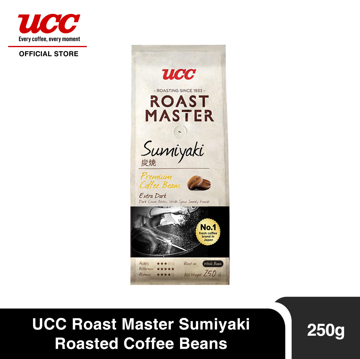 UCC Roast Master Sumiyaki Coffee Beans 250g – UCC Coffee PH