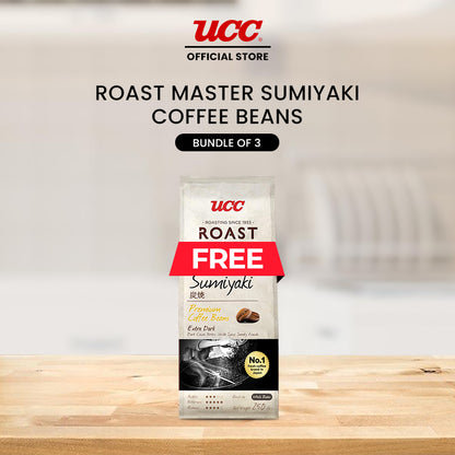 UCC Roast Master Sumiyaki Coffee Beans 250g Buy 2, Get 1 Free