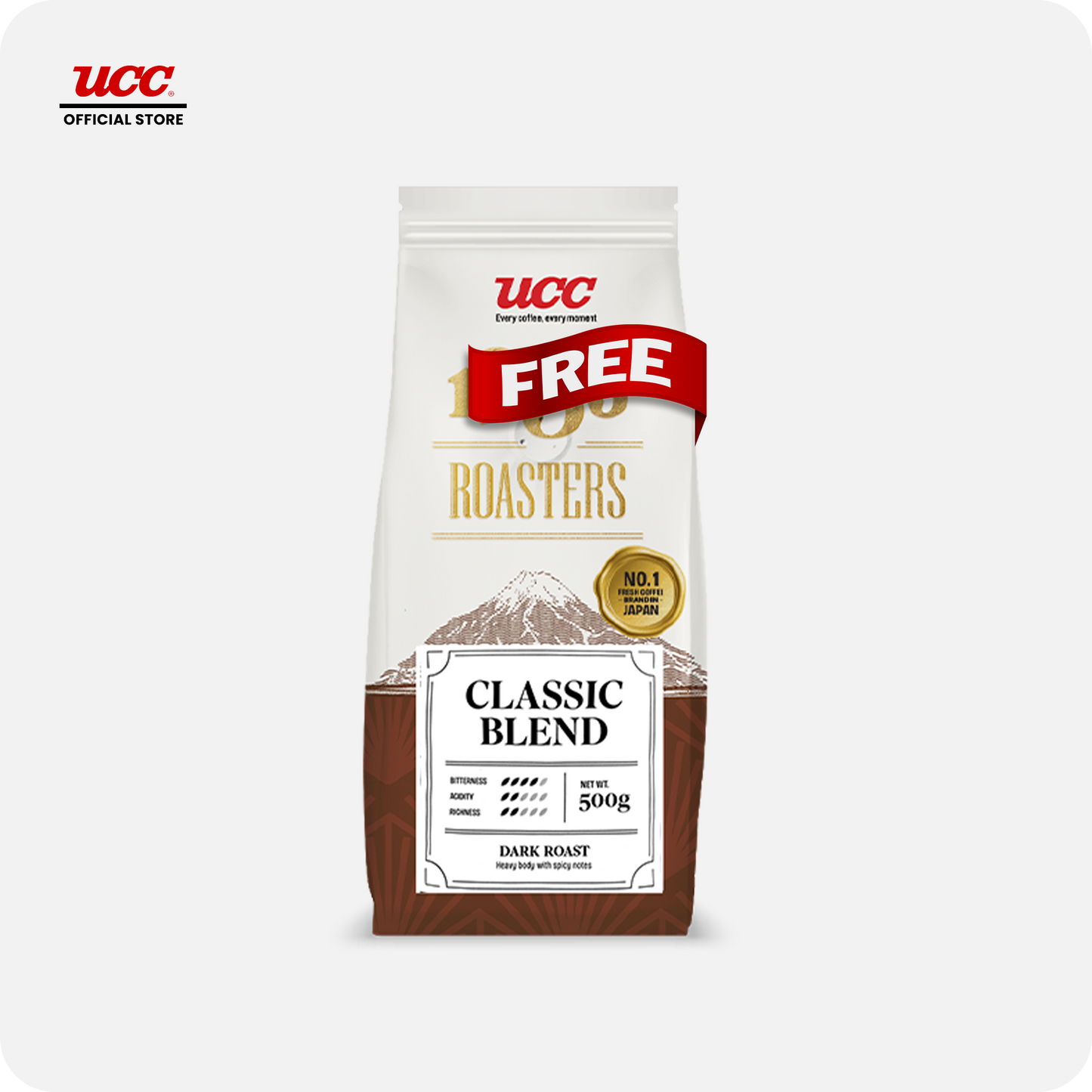 UCC 1933 Roasters Classic Blend 500g (Bundle of 2)