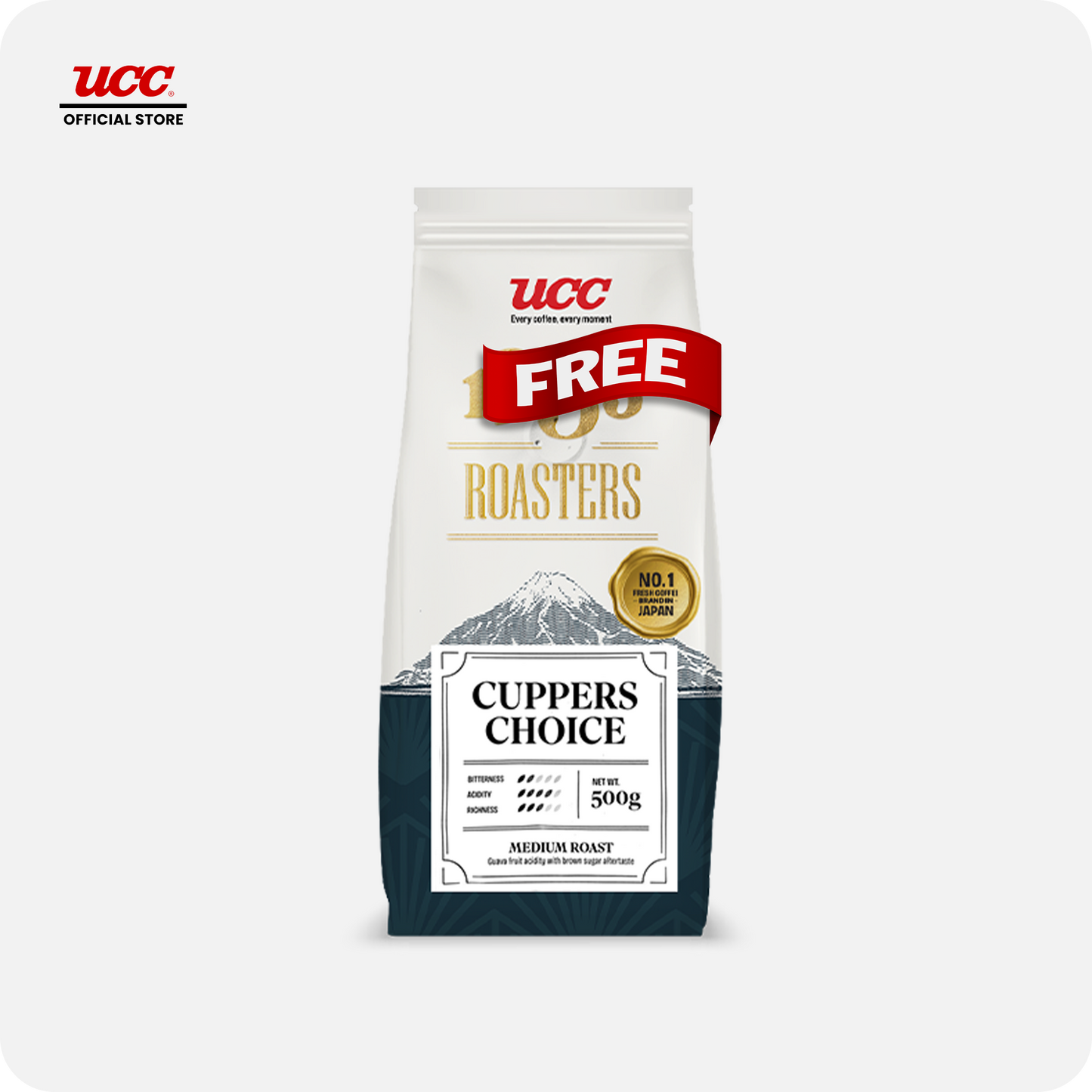 UCC 1933 Roasters Cuppers Choice 500g (Bundle of 2)