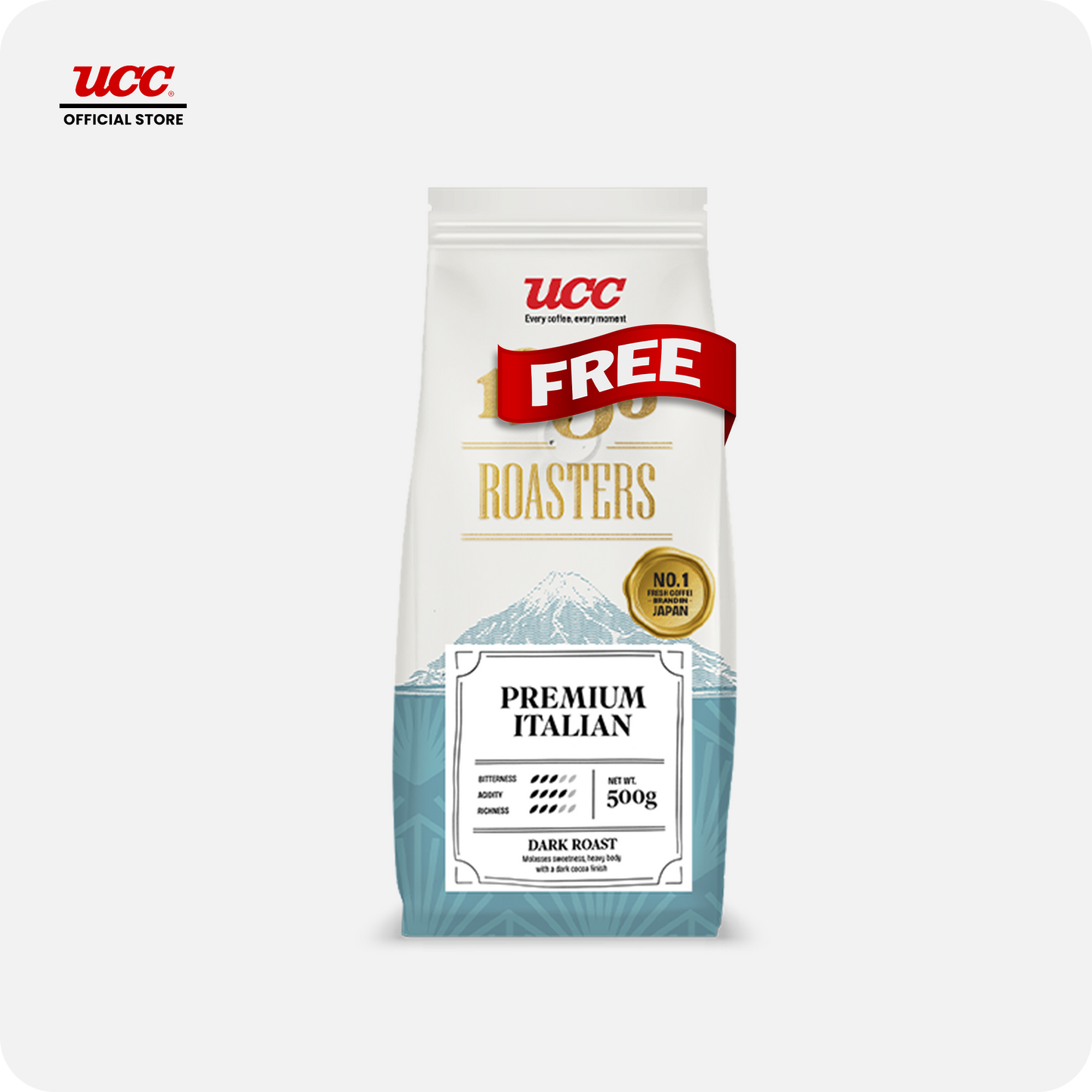 UCC 1933 Roasters Premium Italian 500g (Bundle of 2)