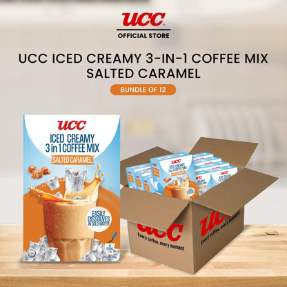 UCC Iced Creamy Salted Caramel 3-in-1 Coffee Mix 25g x 10 (Bundle of 12)