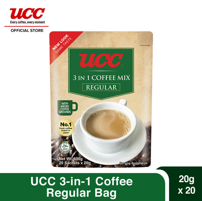 UCC 3-in-1 Coffee Regular Bag (20g x 20)