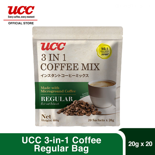 UCC 3-in-1 Coffee Regular Bag (20g x 20)