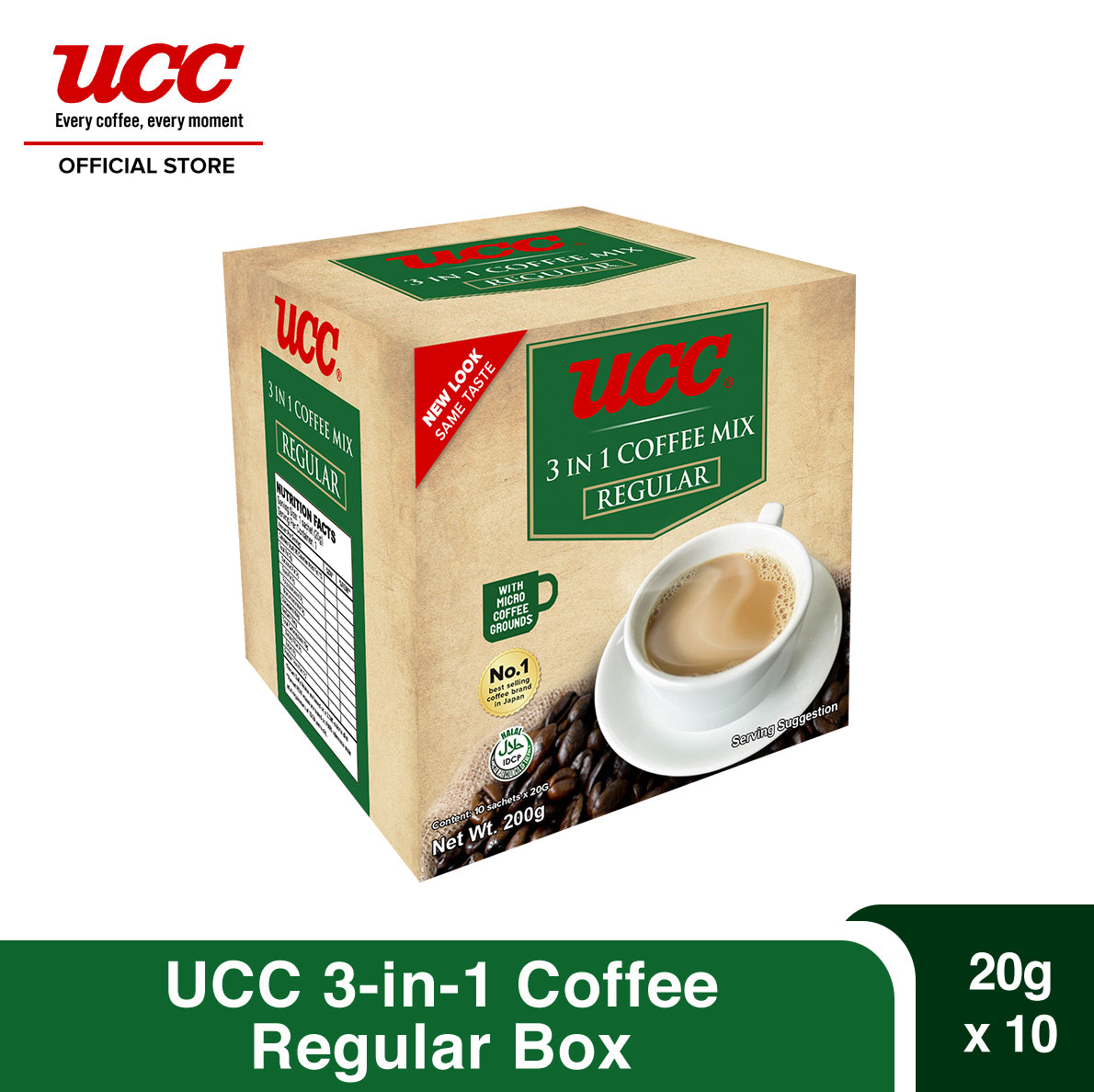 UCC 3-in-1 Coffee Regular Box (20g x 10)