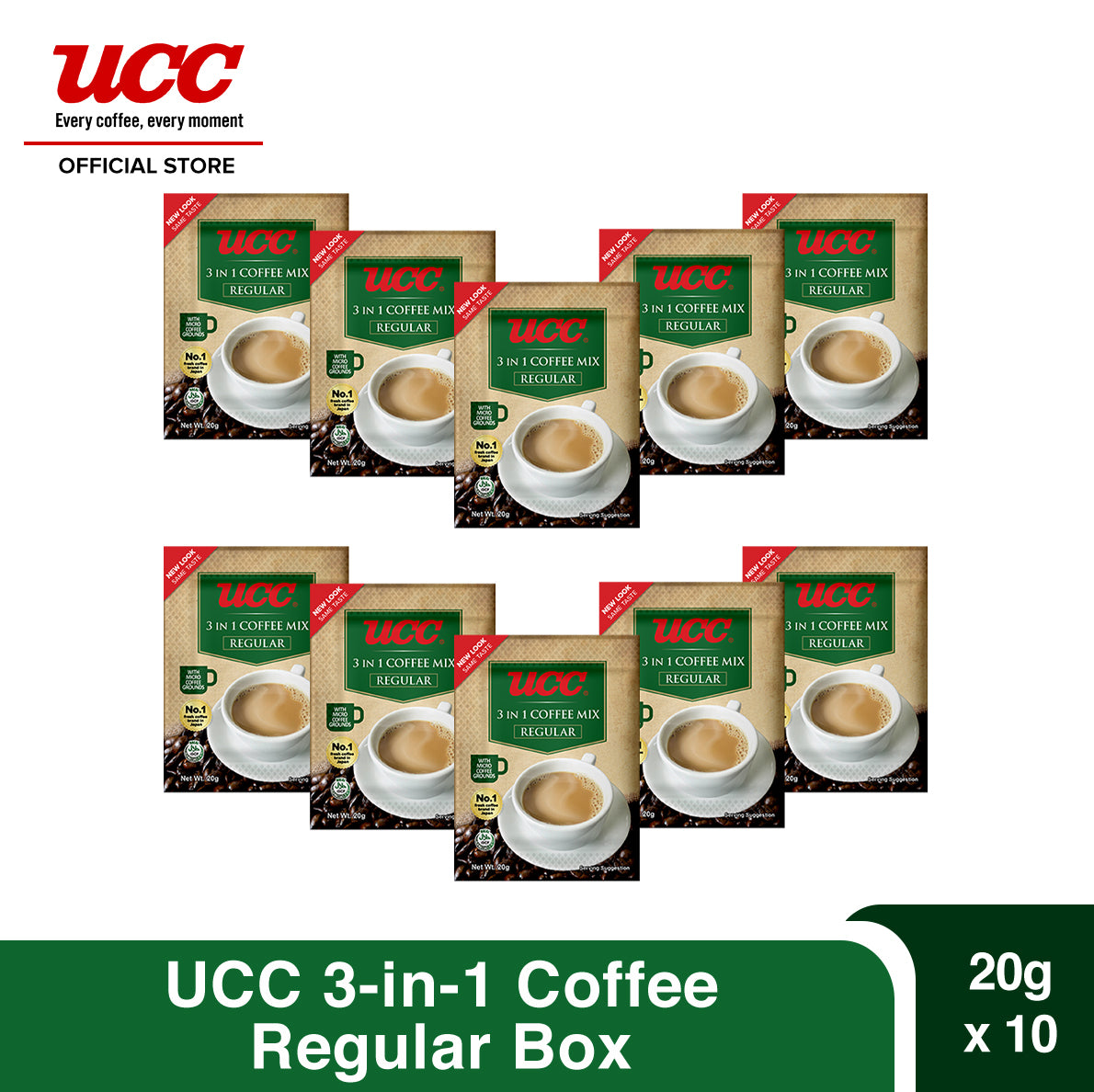 UCC 3-in-1 Coffee Regular Box (20g x 10)