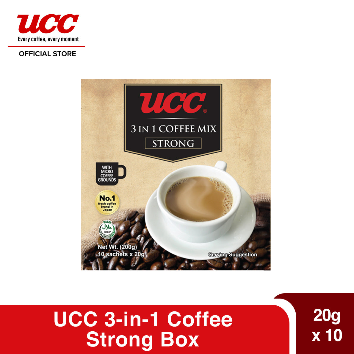 UCC 3-in-1 Coffee Strong Box (20g x 10)