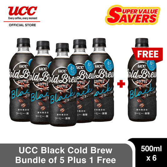 UCC Black Cold Brew 500ml Bundle of 5 Plus 1 Free