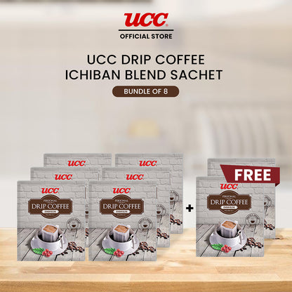 UCC Drip Coffee Ichiban Blend Sachet 8g - Buy 6, Get 2 FREE (Bundle of 8)