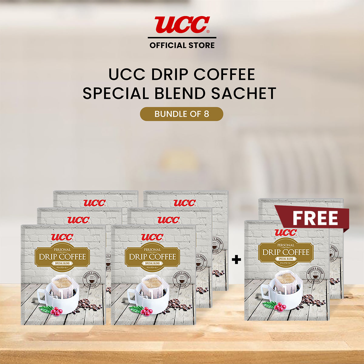UCC Drip Coffee Special Blend Sachet 8g - Buy 6, Get 2 FREE (Bundle of 8)