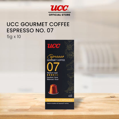 UCC Gourmet Coffee Capsule Espresso No. 07 Compatible with Nespresso