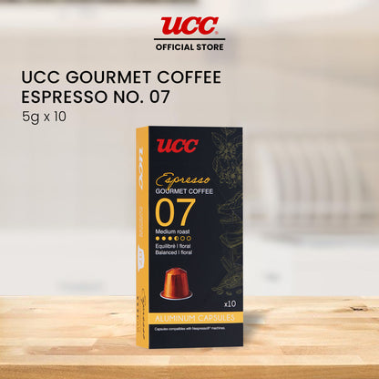 UCC Gourmet Coffee Capsule Espresso No. 07 Compatible with Nespresso