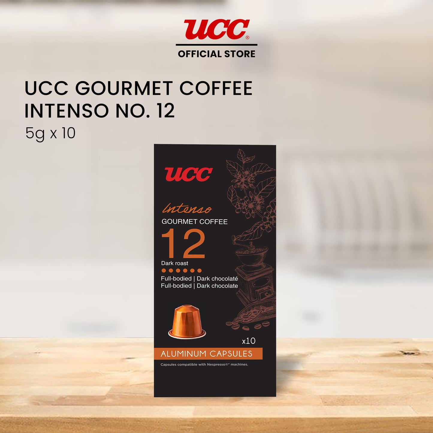 UCC Gourmet Coffee Intenso No. 12 Compatible with Nespresso