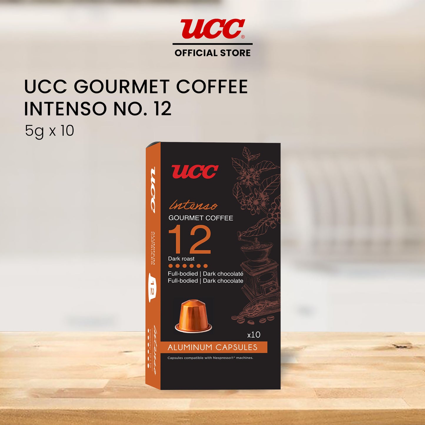 UCC Gourmet Coffee Intenso No. 12 Compatible with Nespresso