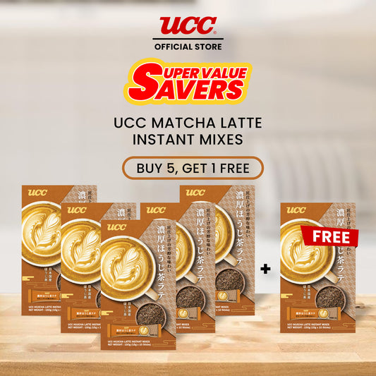 UCC Hojicha Tea Latte Instant Mixes 150g Buy 5 Get 1 Free (Bundle of 6)