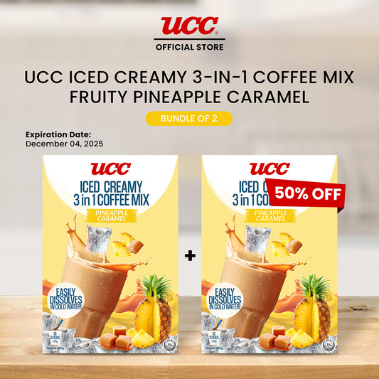 UCC Iced Creamy Fruity Pineapple Caramel 3-in-1 Coffee Mix Buy 1 Get 1 at 50% OFF