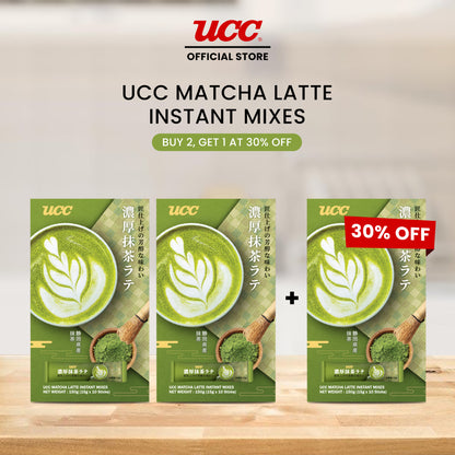 UCC Matcha Latte Instant Mixes 150g Buy 2, Get 1 at 30% (Bundle of 3)