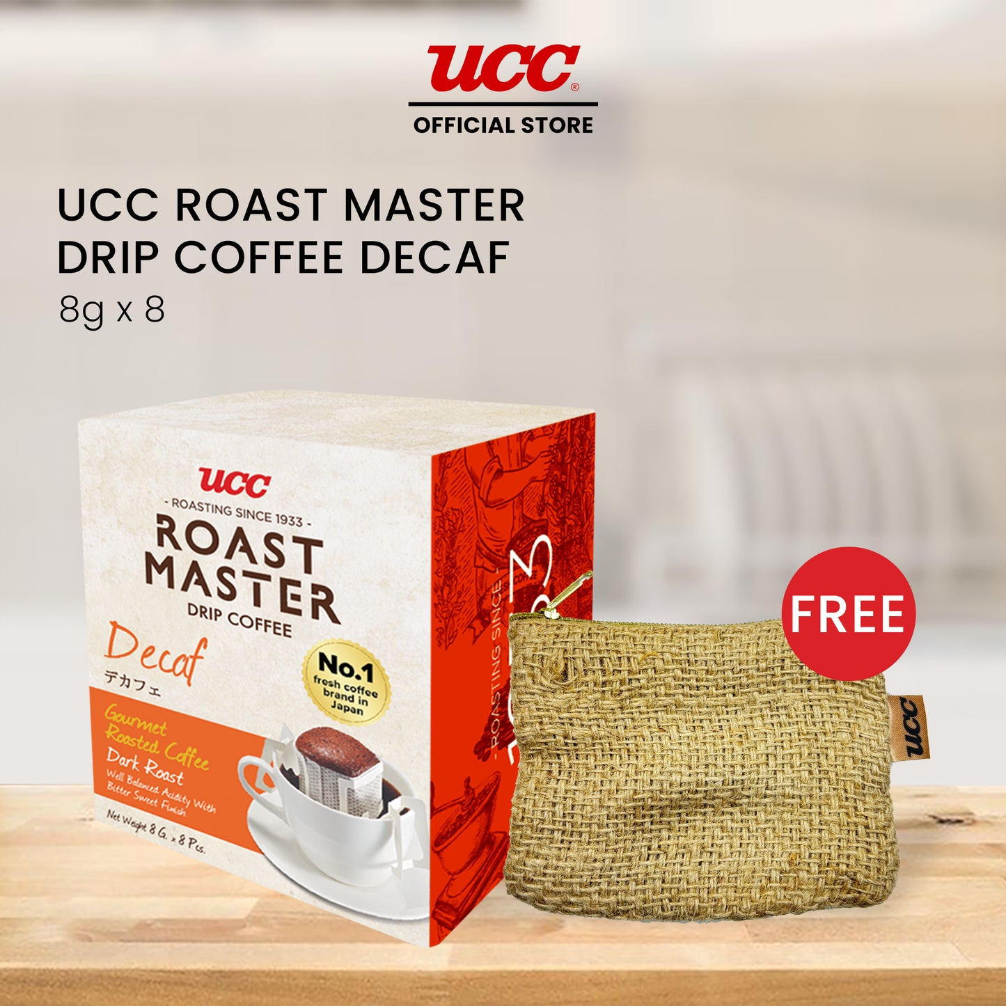 UCC Roast Master Drip Coffee Decaf 8g