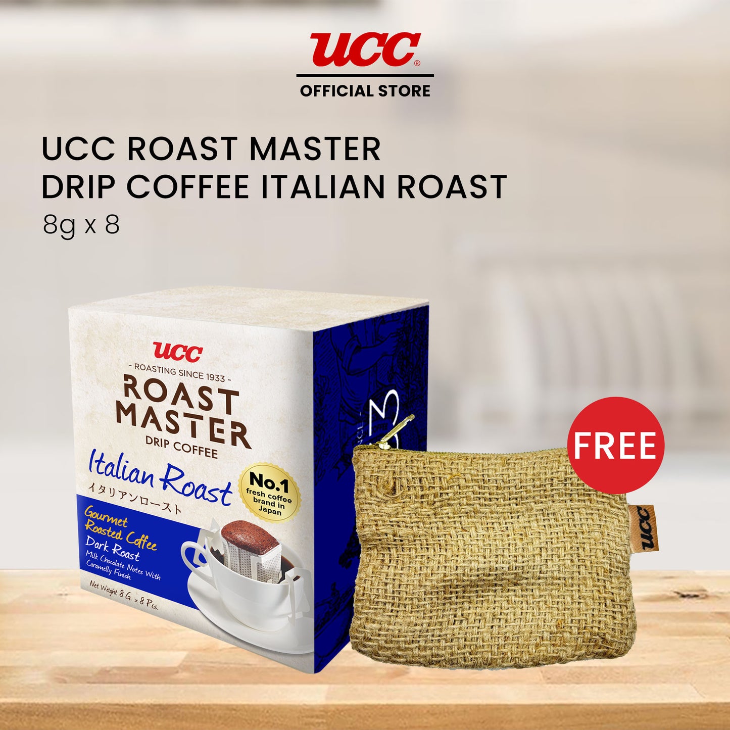 UCC Roast Master Drip Coffee Italian Roast 8g