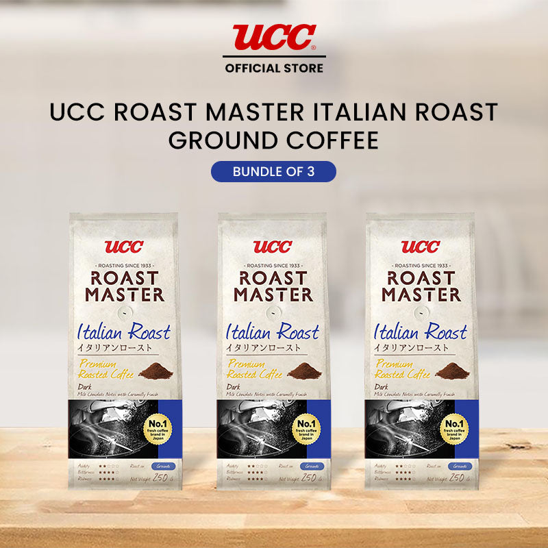 UCC Roast Master Italian Roast Ground Coffee 250g Buy 2, Get 3rd at 20% Off (Bundle of 3)