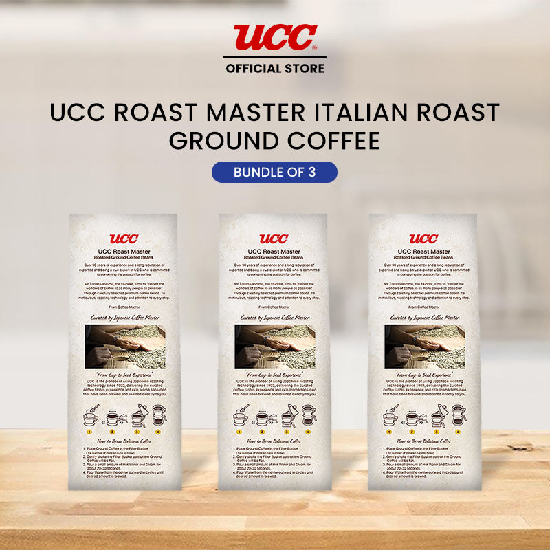 UCC Roast Master Italian Roast Ground Coffee 250g Buy 2, Get 3rd at 20% Off (Bundle of 3)