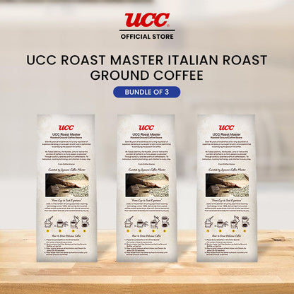 UCC Roast Master Italian Roast Ground Coffee 250g Buy 2, Get 3rd at 20% Off (Bundle of 3)