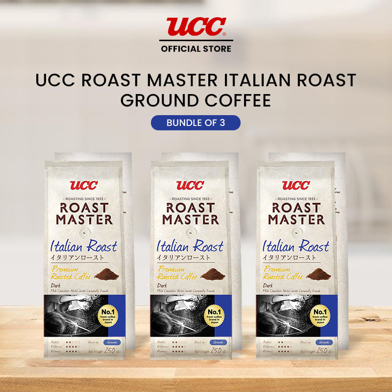 UCC Roast Master Italian Roast Ground Coffee 250g Buy 2, Get 3rd at 20% Off (Bundle of 3)