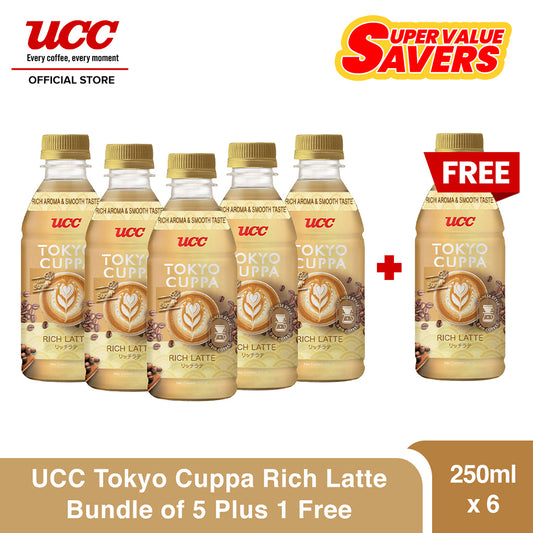 UCC Tokyo Cuppa Rich Latte Buy 5 Get 1 Free (Bundle of 6)