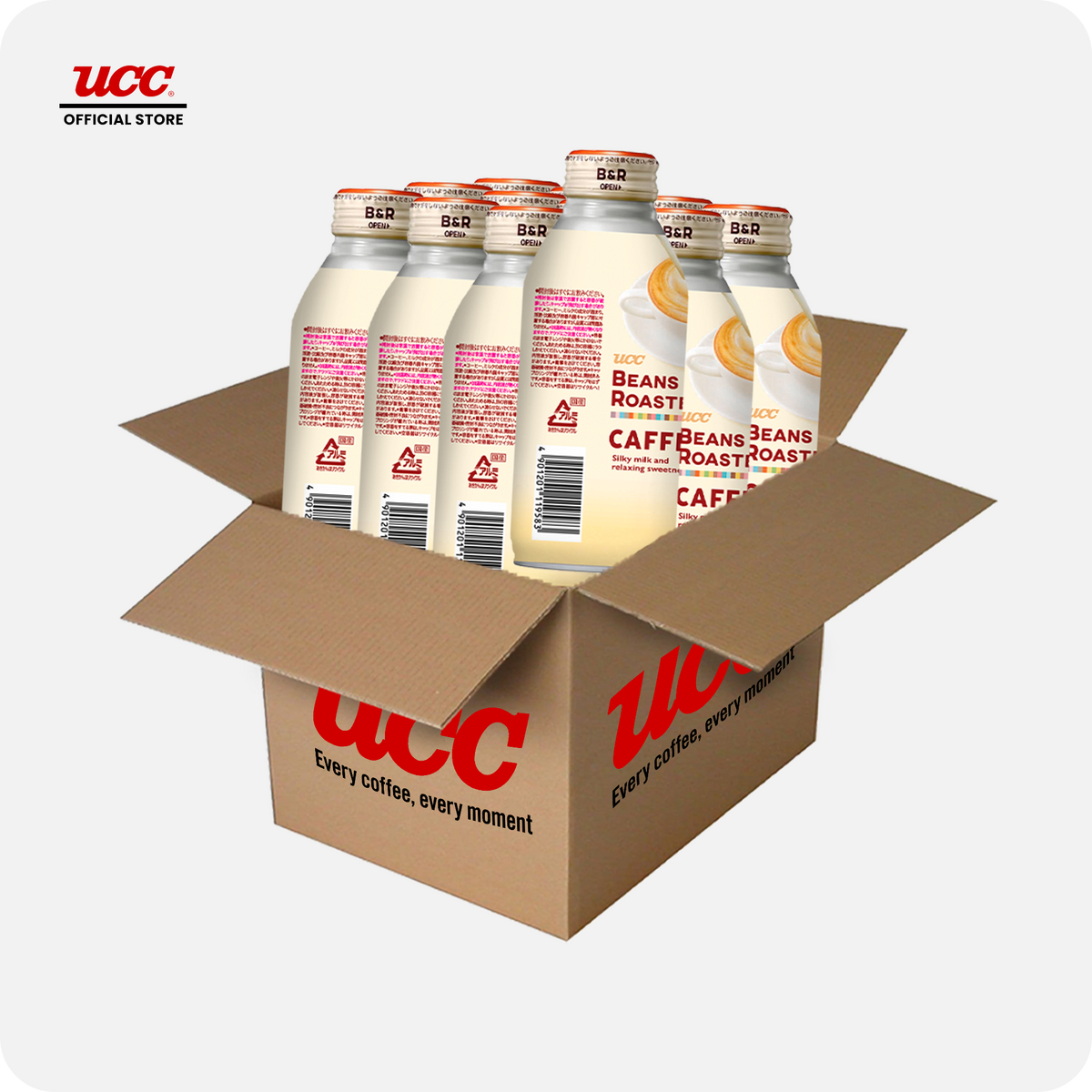 UCC Beans and Roasters Caffe Latte 375ml Buy 12 Get 12 Free