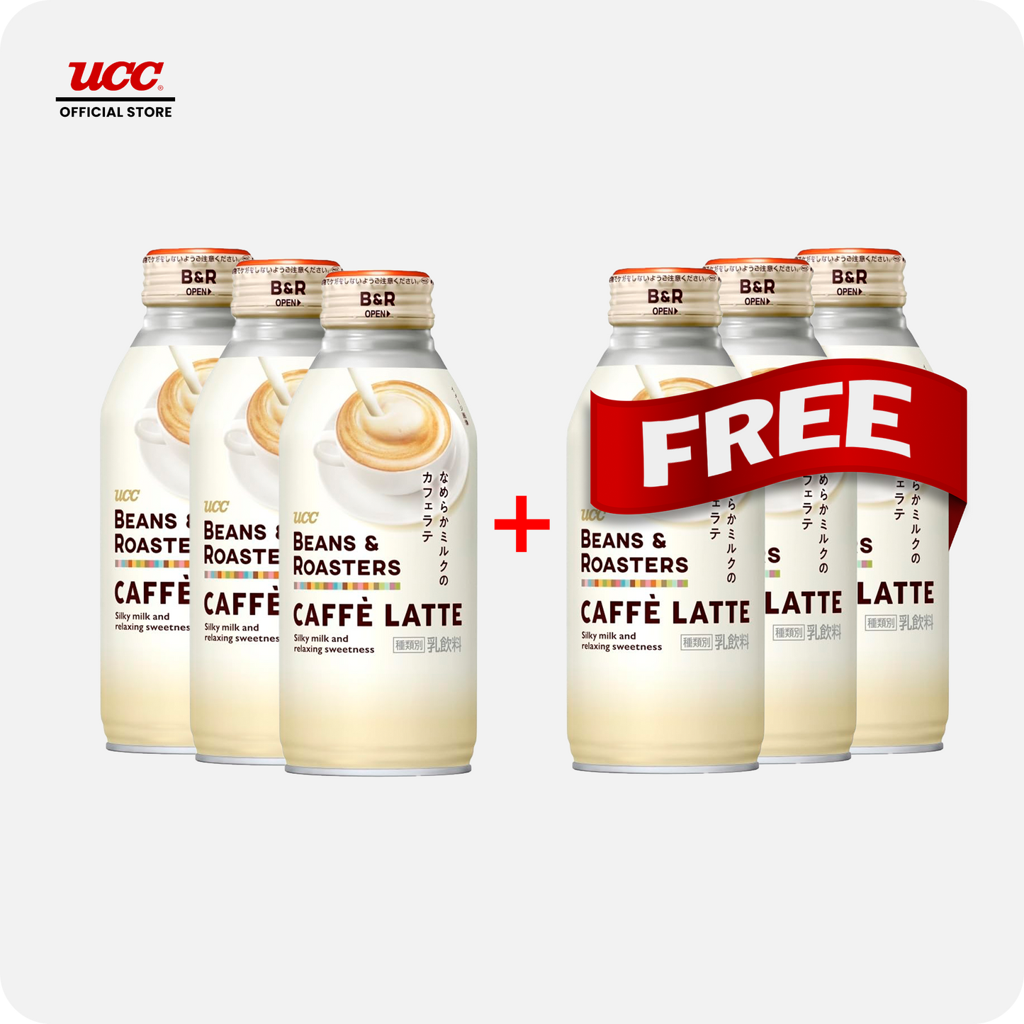 UCC Beans and Roasters Caffe Latte 375ml Buy 3 Get 3 Free