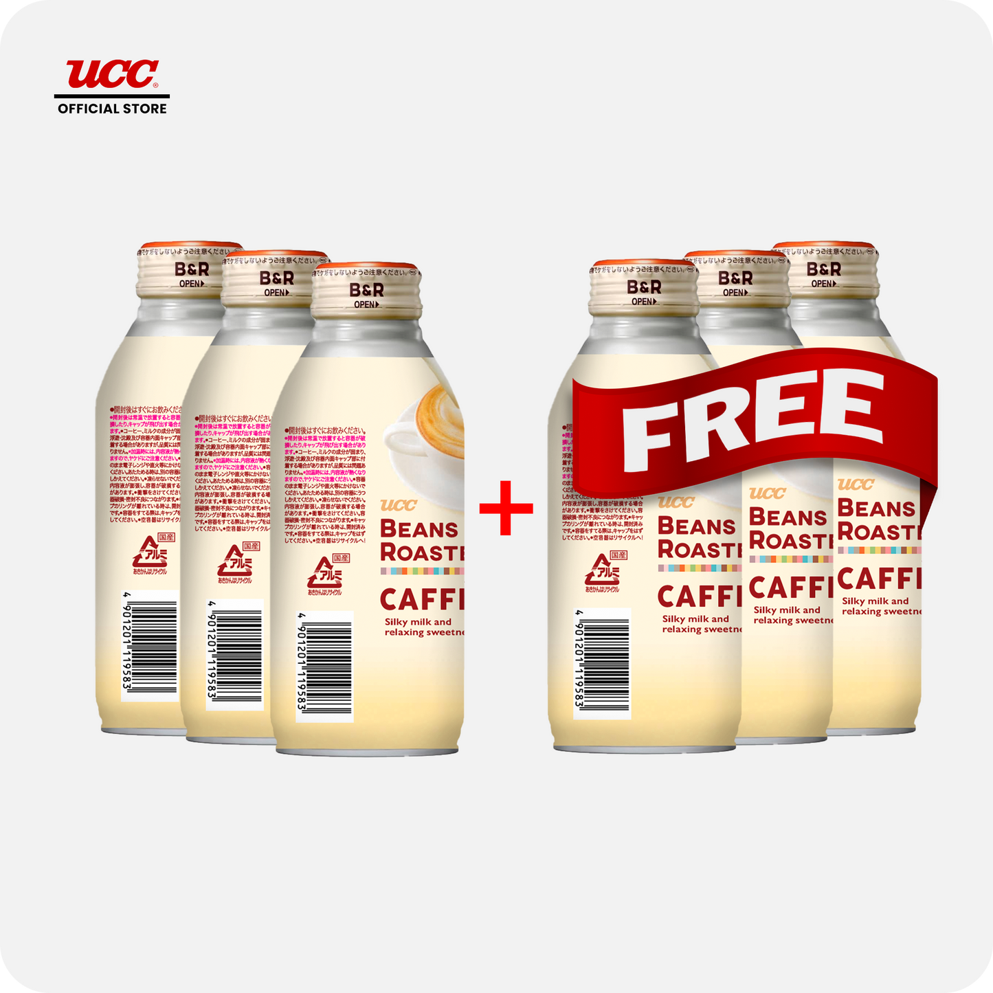 UCC Beans and Roasters Caffe Latte 375ml Buy 3 Get 3 Free